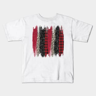 Christmas brush strokes Kids T-Shirt